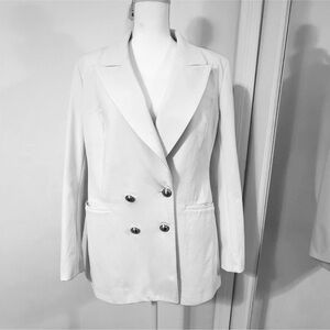 Express White Blazer with Gold Buttons